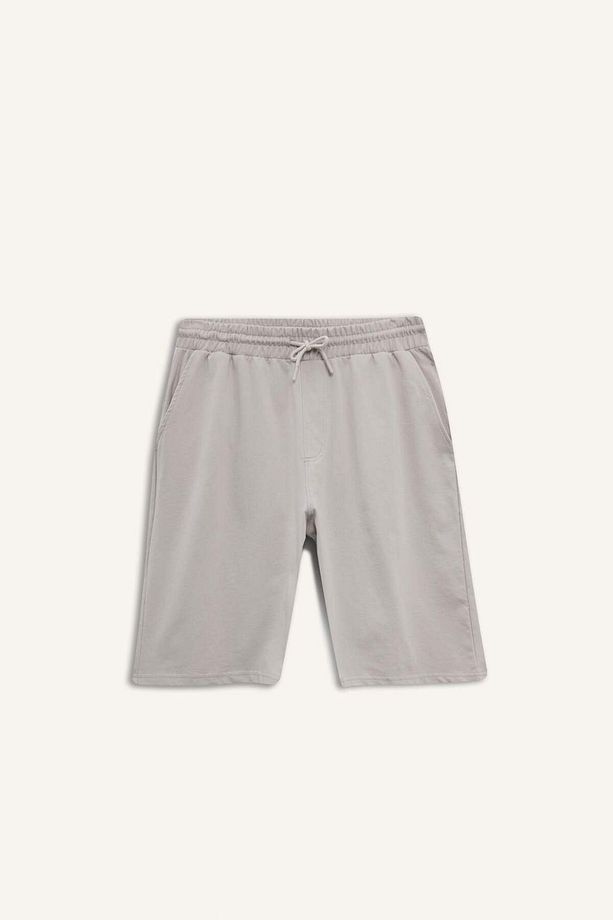 Slim Fit Dar Kesim Cepli Pamuklu Basic Düz Bermuda Şort W1105AZ25SP - 1