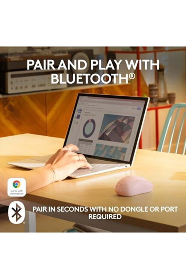 M240 Silent Bluetooth Mouse, Wireless, Compact, Portable, Smooth Tracking, 18-Month Battery - 5