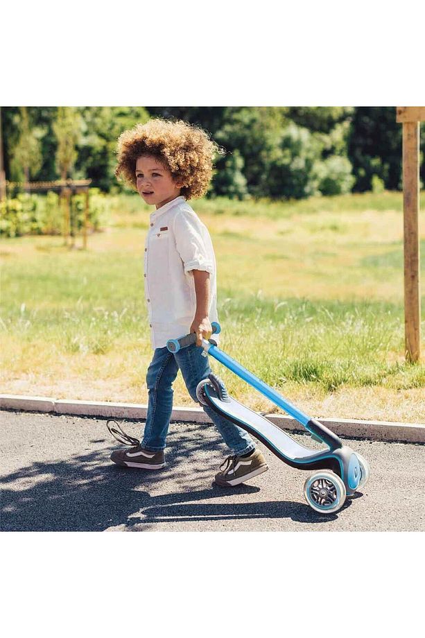 Elite Deluxe 3 Tekerlekli Katlanabilir Mavi Scooter - 7