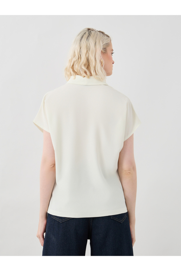 Solid Buttoned Oversized Shirt - 4