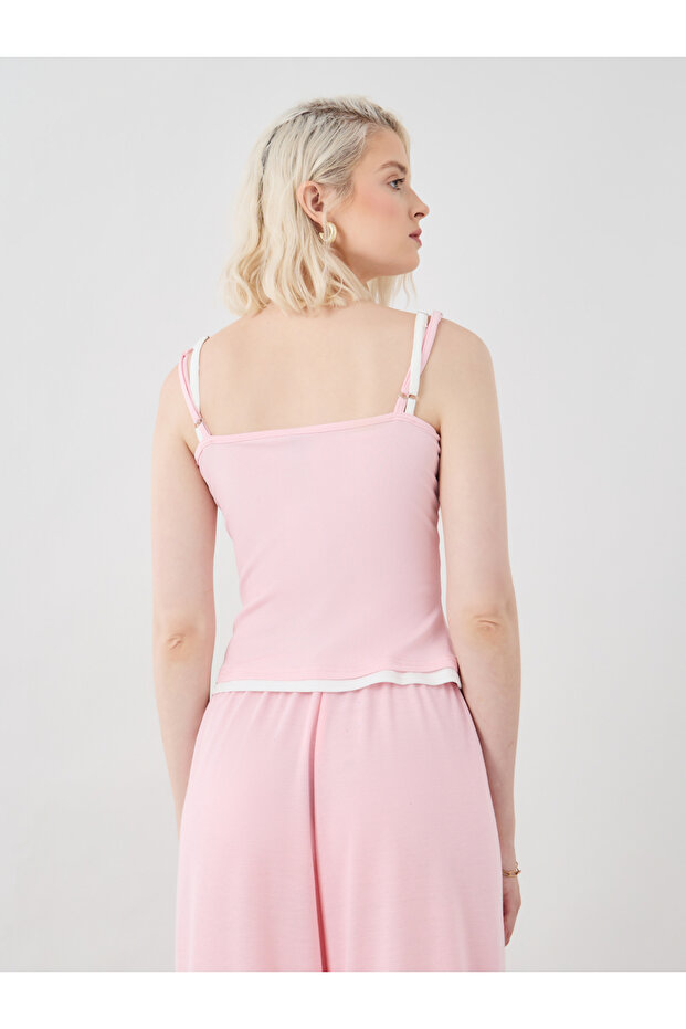 Solid Multi Strap Regular Fit Cami Top - 4