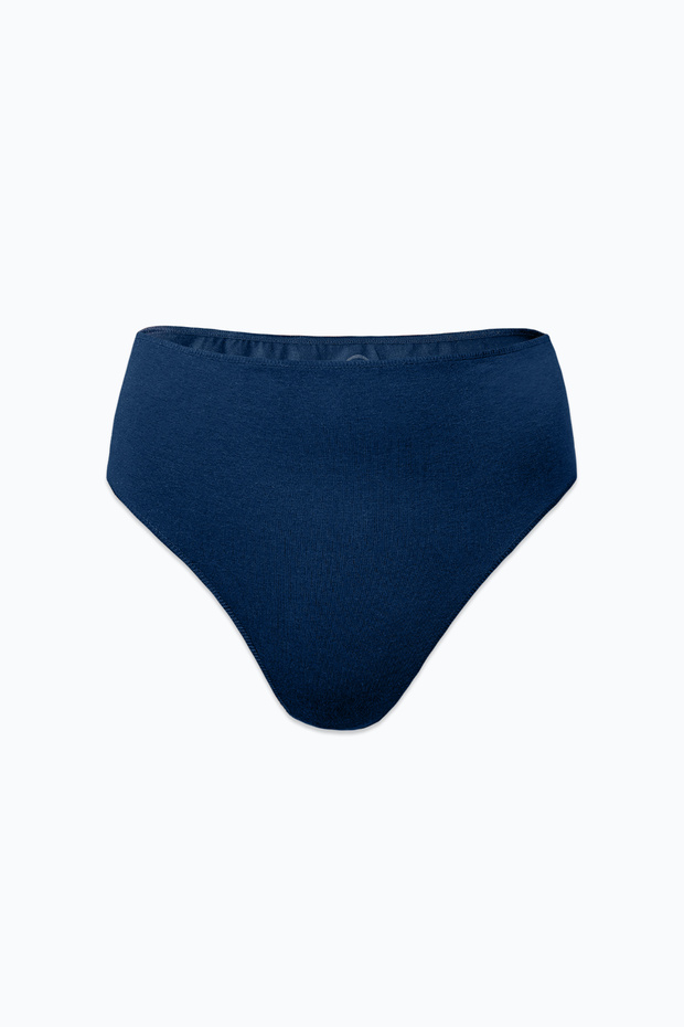 Kadın Bordo Lacivert 4 lü Paket Modal Yüksek Bel String Tanga 4M178 - 6