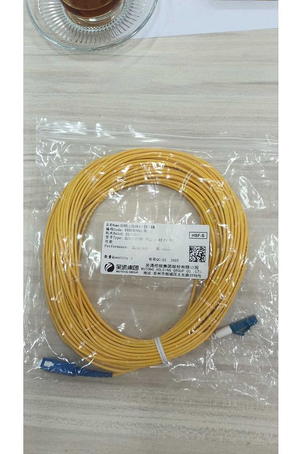 FİBER OPTİK PATCH CORD KABLO LC-SC SİNGLE MODE 9/125 SİMPLEX 20 MT - 1
