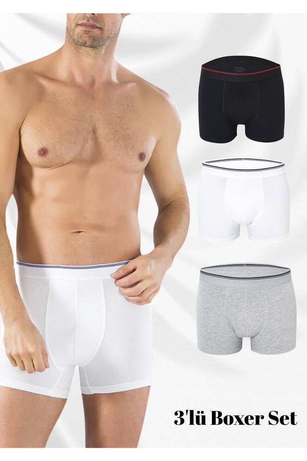 Erkek Boxer 3'lü SET - 1