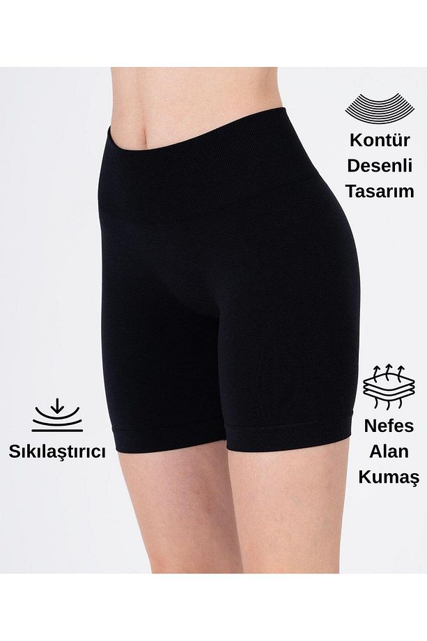 Yüksek Bel, Kalça Kaldırıcı, Şekillendirici Toparlayıcı Glow Push-up Şort - Günlük ve Spor için İdea - 2
