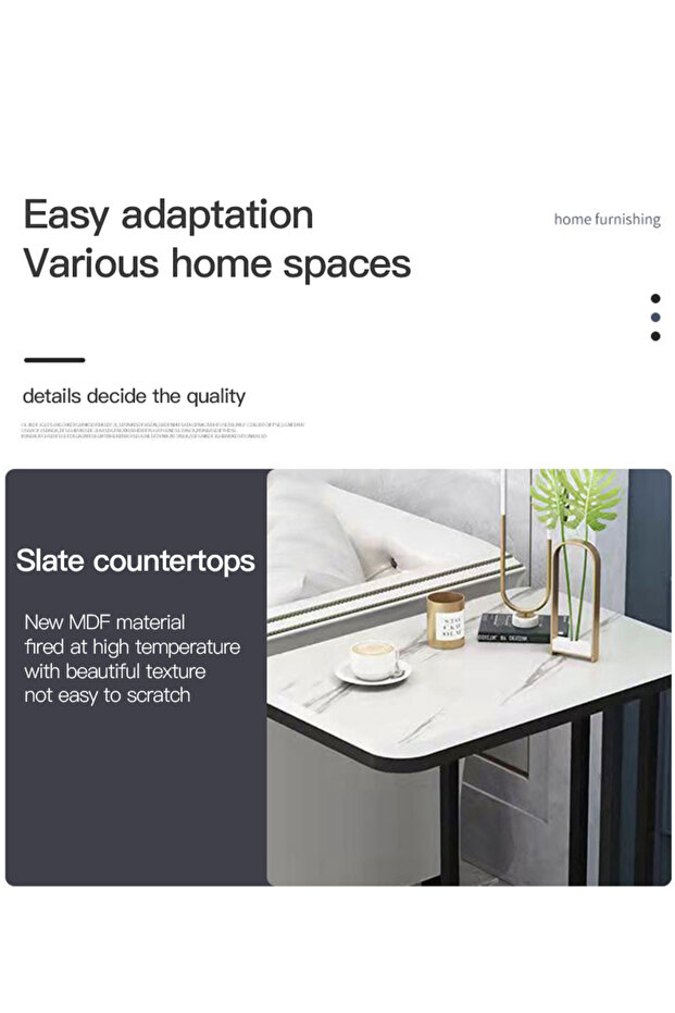 2 Tier Square End Table Sofa Side Table Living Room Small Coffee Table 50*30*60cm - 3