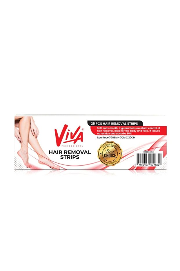 Body Hair Removal Wax Strips Paper, 25 Pieces, 7cm x 20cm, Soft and Smooth