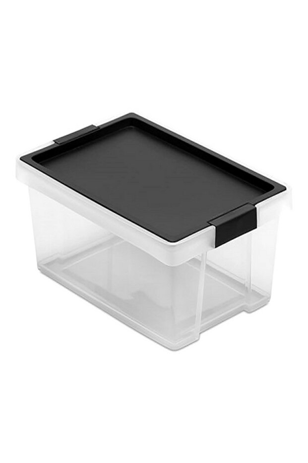 Hinged Handle Multipurpose Stackable Storage Box with Lid - 1