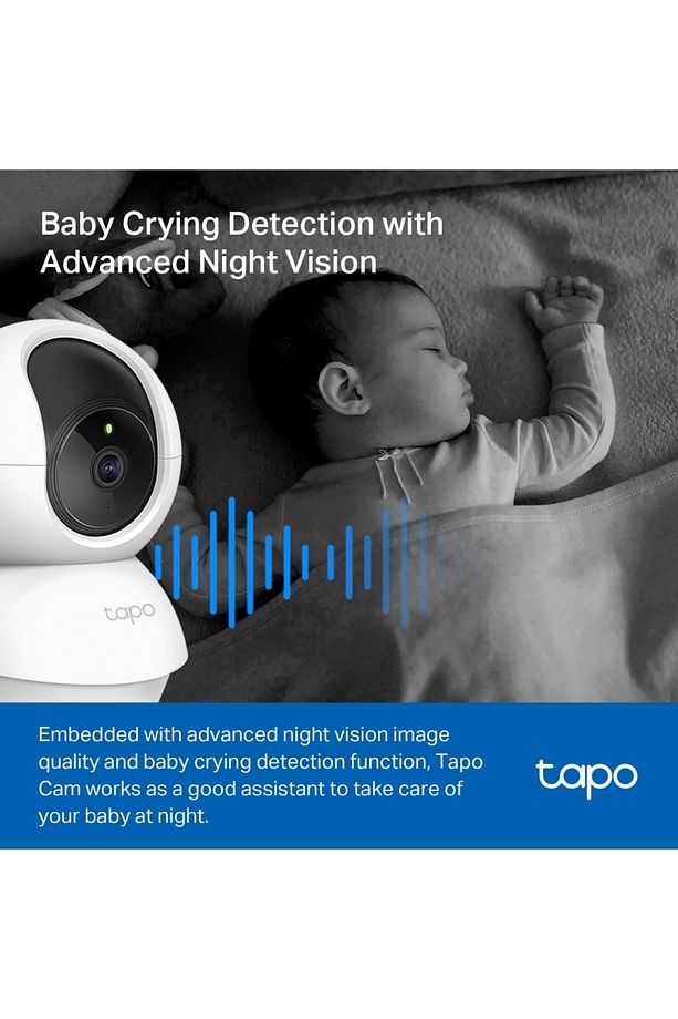 Tapo C200C Akıllı Wi-Fi Güvenlik Kamerası Full HD 360° Hareket Takibi Gece Görüşü Çift Yönlü Ses - 5