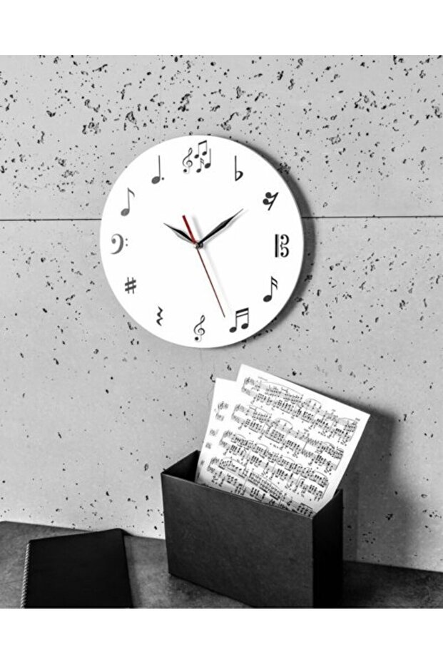 Wall Clock with Musical Notes - 3