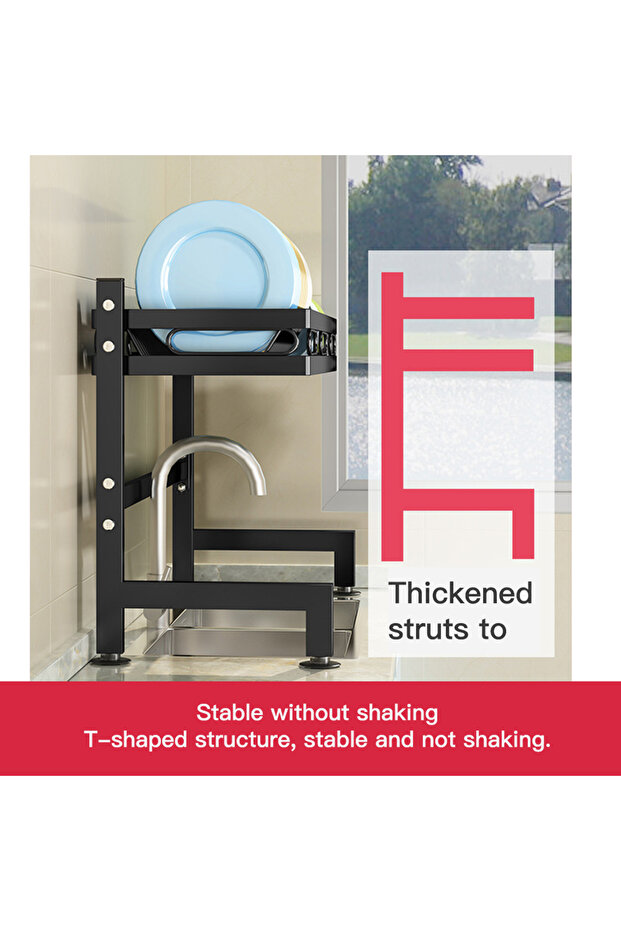 رف تخزين أطباق المطبخ ذو الطابقين - 3