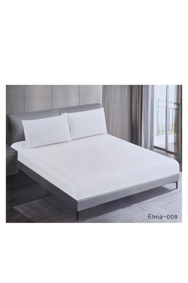 طقم شرشف مطاط مكون من قطعتين- شرشف مقاس مفرد 200×100+30 سم + غطاء وسادة مقاس 50×75