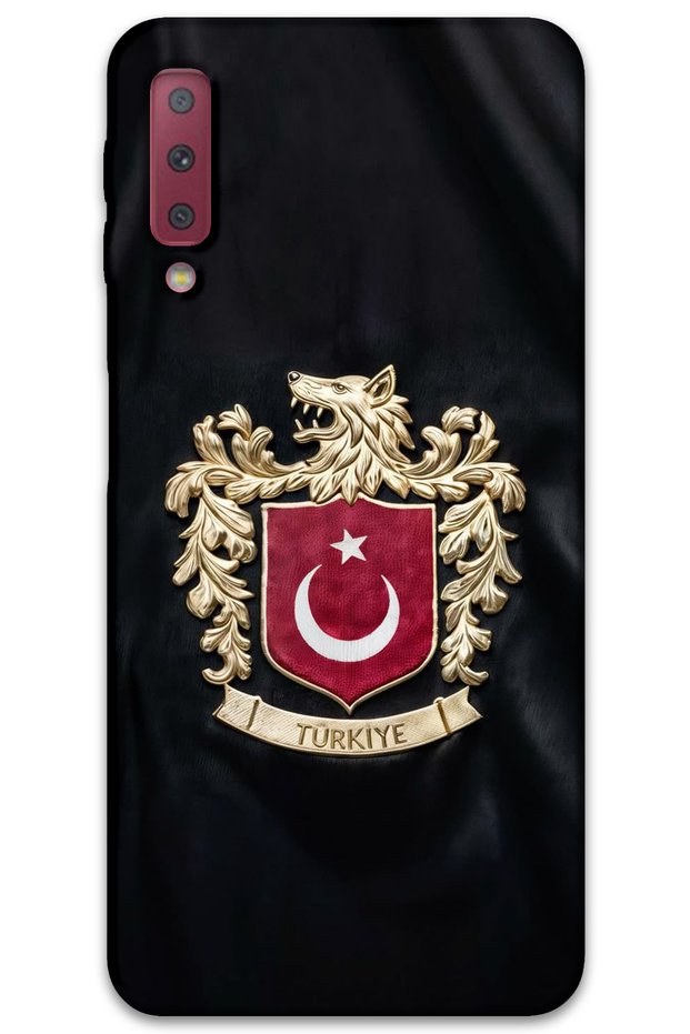 Galaxy A7 2018 Compatible Turkish Patterned Phone Case + Screen Protector - 5855