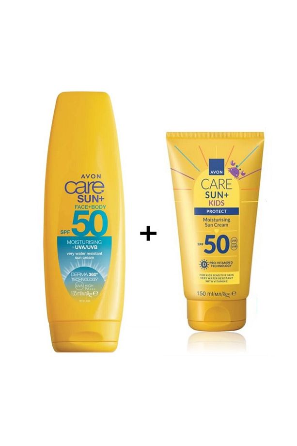 AvonYetişkinlerİçinYüzveVücutGüneşKremiSpf50135 Ml+CareSun+ProtectÇocuklarİçinGüneşKremi150Ml2'liSet - 1