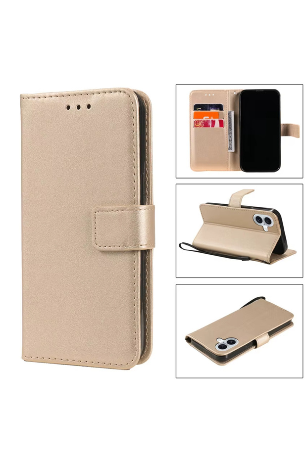 Apple iPhone 15 Case Flip Leather Wallet with Front Back Full Protection Compatible
