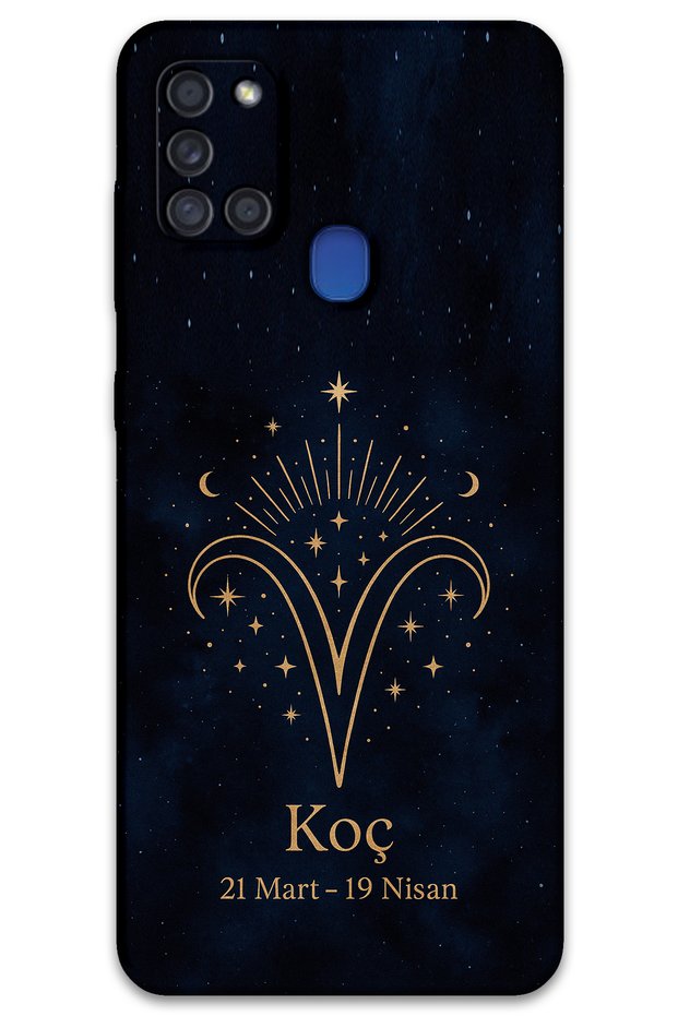 Galaxy A21S Compatible Aries Patterned Phone Case + Screen Protector - 5768