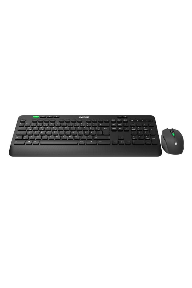 Siyah Usb Sessiz Switch İnce Kablosuz Q Multimedia Klavye + Mouse Set - 4