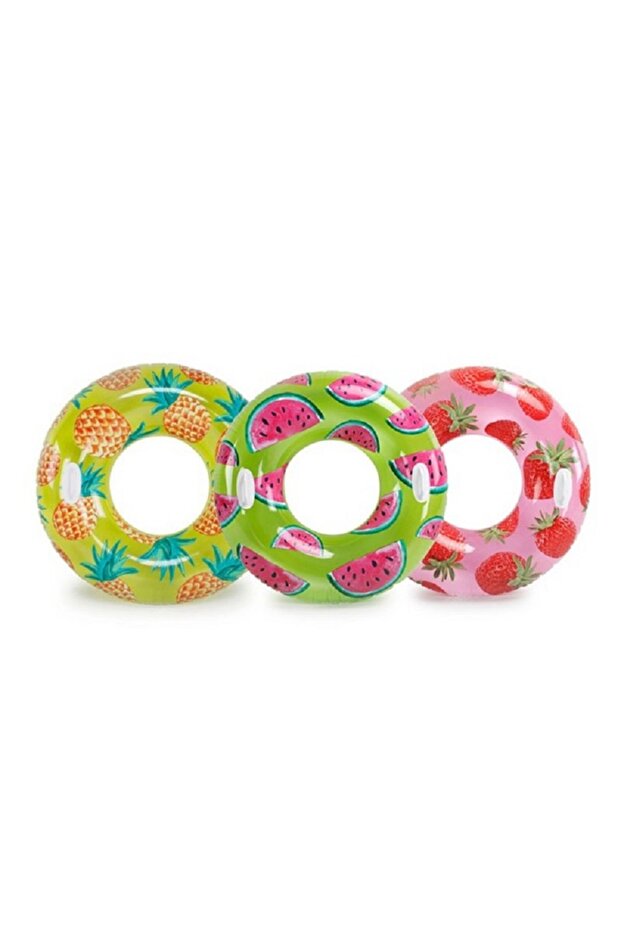 أنابيب فواكه استوائية قابلة للنفخ بتصميمات متنوعة، متعددة الألوان - 1