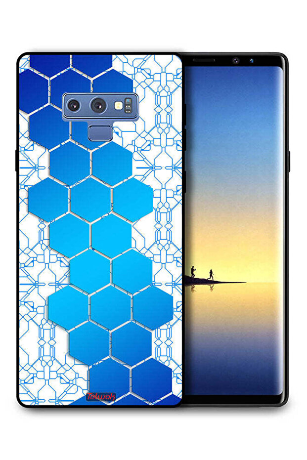 غطاء حماية لهاتف سامسونج جالكسي نوت 9 بأيقونات سداسية الشكل من Honeycomb