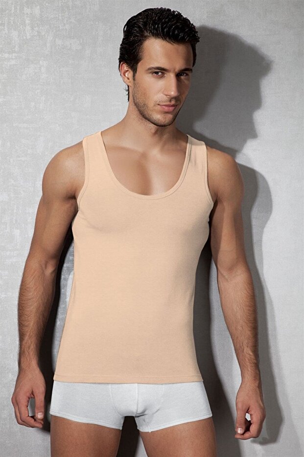 3 Pieces Skin Color Bamboo Men's Singlet