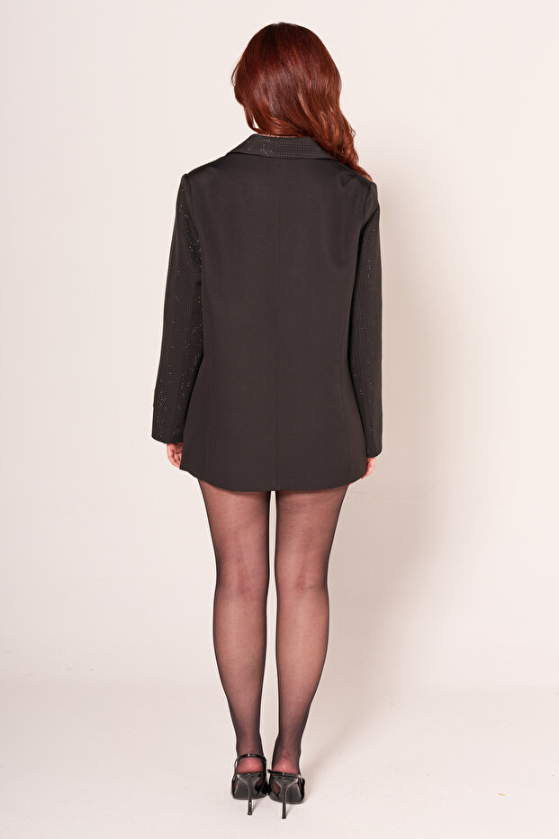 Studio Etiketli Taş Baskılı Ceket - 3