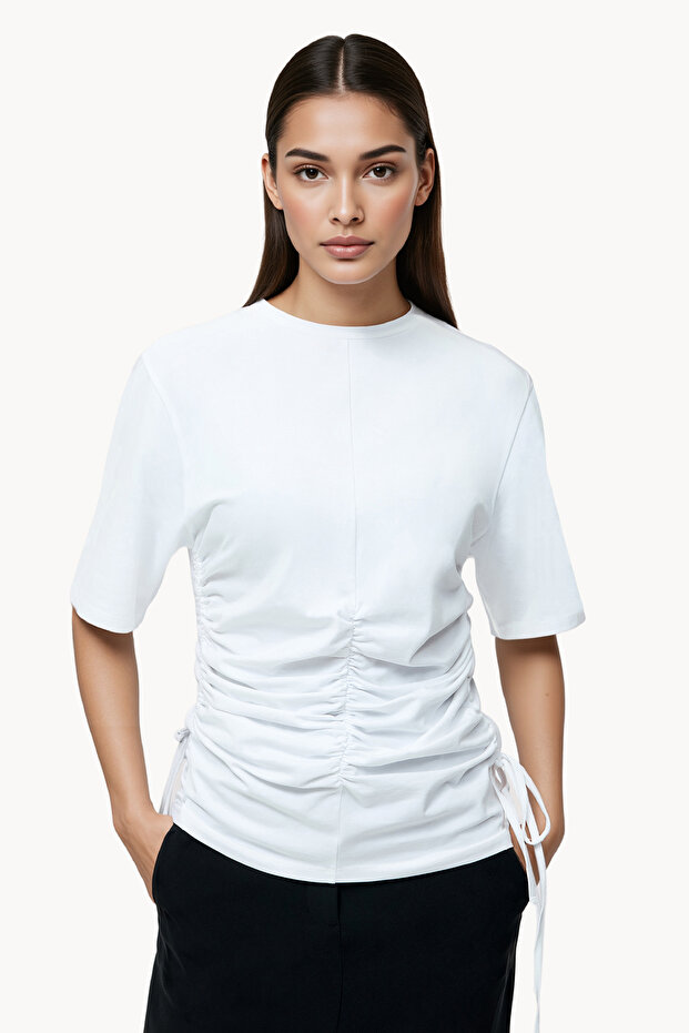 Basic Cotton Blend Crew Neck T-Shirt