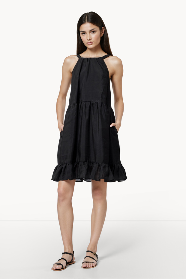 Sleeveless Black Above Knee Dress