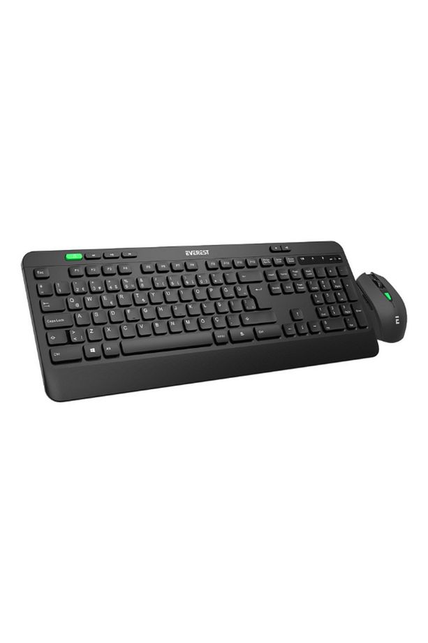 Siyah Usb Sessiz Switch İnce Kablosuz Q Multimedia Klavye + Mouse Set - 2