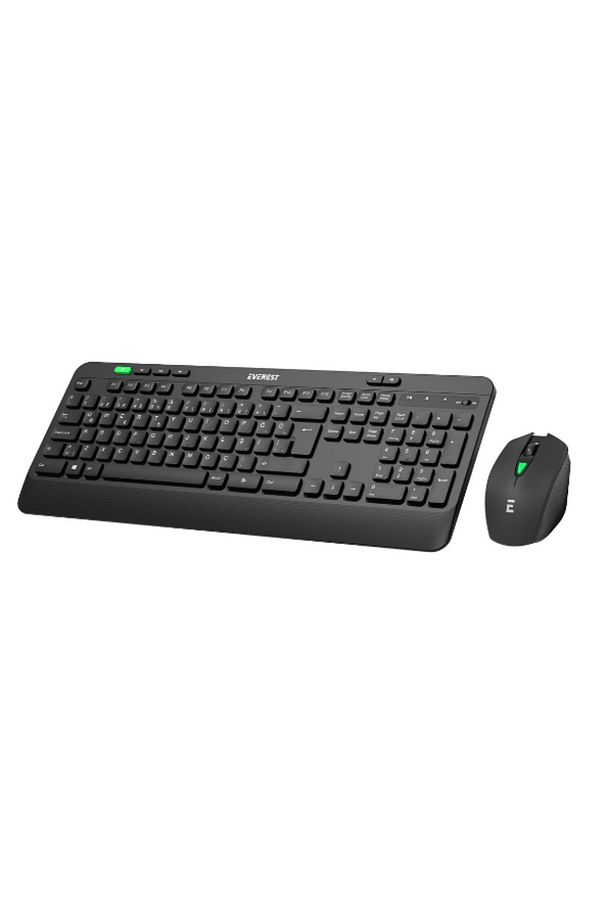 Siyah Usb Sessiz Switch İnce Kablosuz Q Multimedia Klavye + Mouse Set - 3