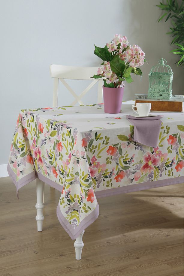 Modern Dijital Baskı Masa Örtüsü 140x240 – Canlı Renkler – Yıkanabilir Polyester - Solmaz -çekmez - 1