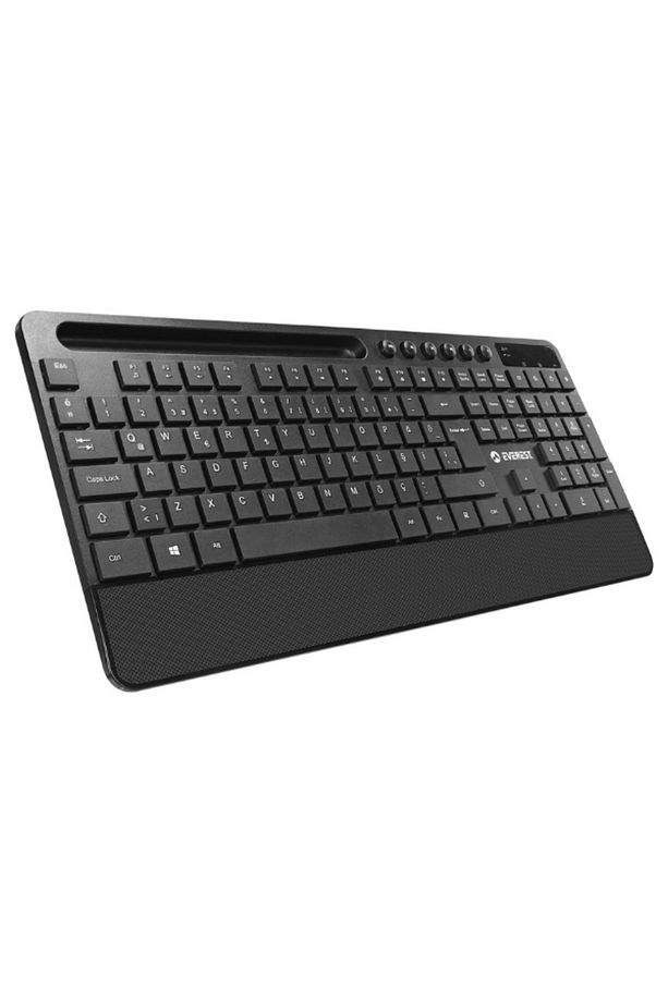 2.4ghz Kablosuz Wireless Siyah Multimedya Tablet, Telefon Standlı Klavye + Mouse Set - 4
