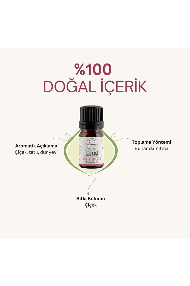 %100 Saf Gül Yağı 5 ml - Cilt Bakımı ve Aromaterapi İçin Uygun, Doğal ve Saf Uçucu Yağ - 7