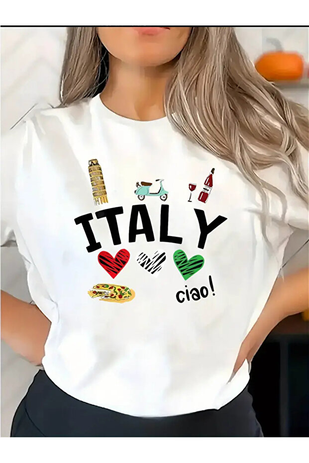 Italy Pizza Tower t Shirt New Oversize