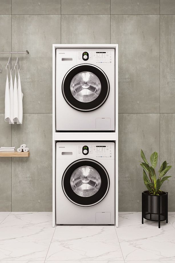 Mdf Çamaşır Makinesi Kurutma Makinesi Dolabı Çekmeceli 184 - 3