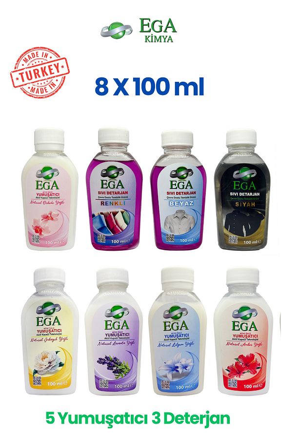 Yumuşatıcı 5 x 100 ml Ve Deterjan 3 x 100 ml Deneme Paketi - 1