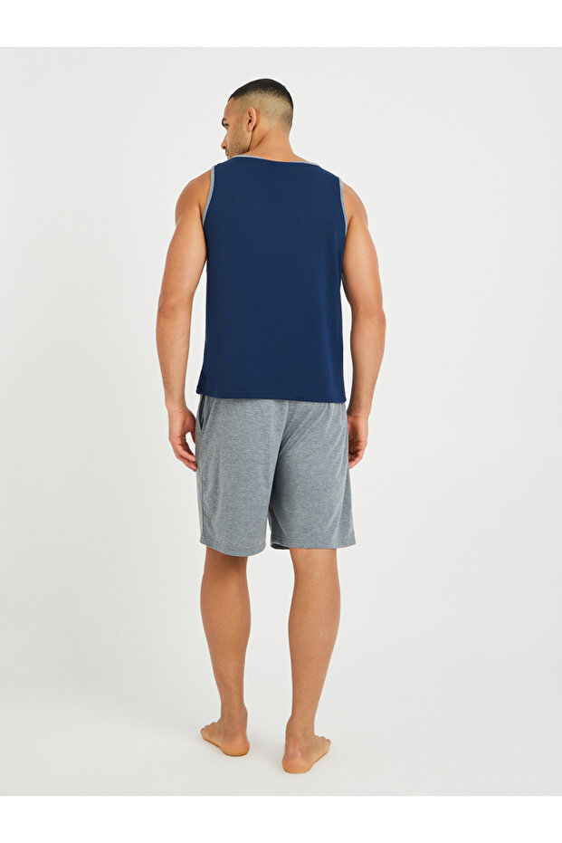 طقم تانك وشورت سادة بقصّة عادية - 5