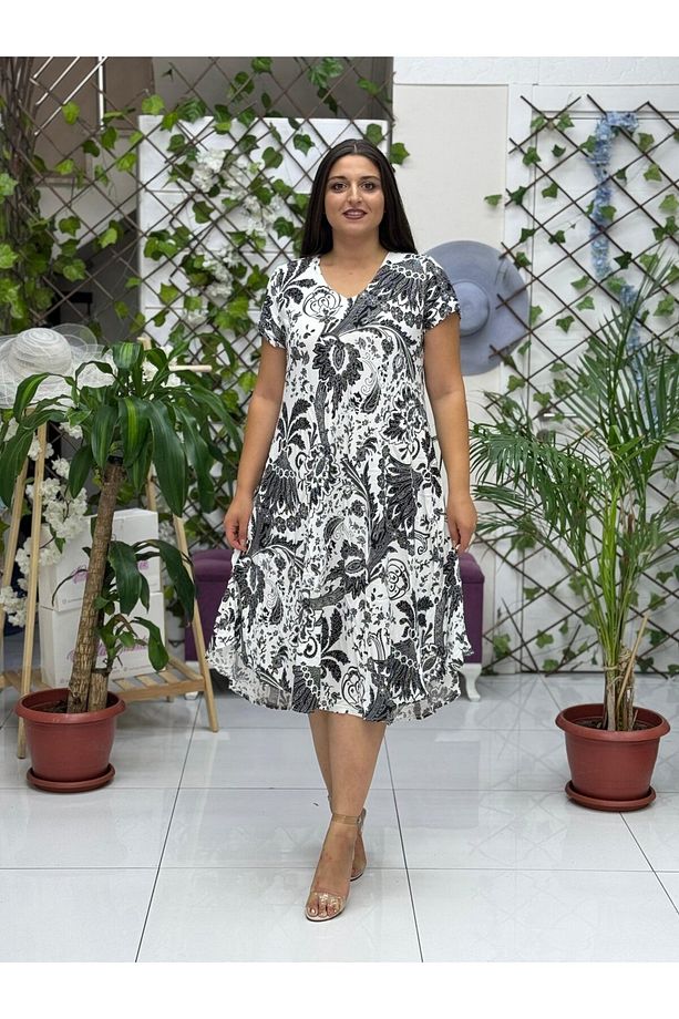 FRD17018 Viskon Feride Elbise - 2