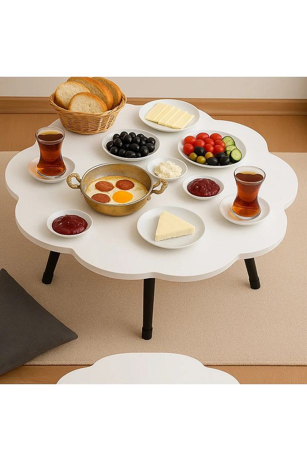 Katlanabilir Yer Piknik Ve Kahvaltı Sofrası Sahil Kamp Sofrası Dekoratif Şık Modern - 1