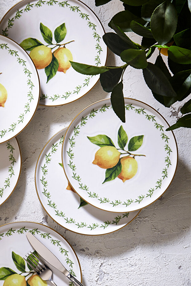 Lemone 6 Parça Pasta Tabağı Seti - 2