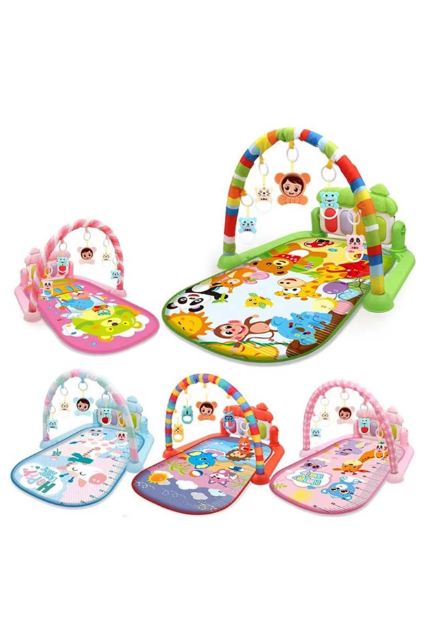 Multi-functional Activity Fitness Sleeping Game Blanket Baby Play Gym Mat Baby Musical Mat with Peda