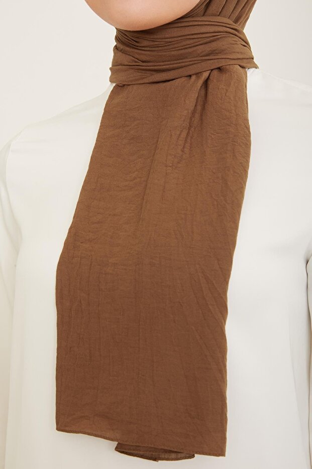 Soft Vual Şal - 91 - Kahve - 4