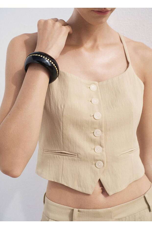 Lyocell kumaş yelek - 1