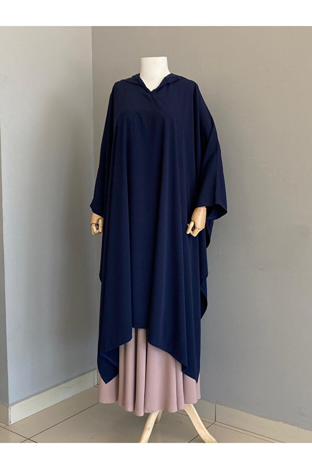 Medine Ipeği Kapüşonlu Panço - 1