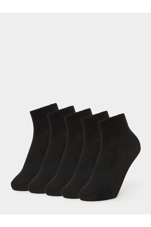 Set of 5 - Solid Crew Socks - 1