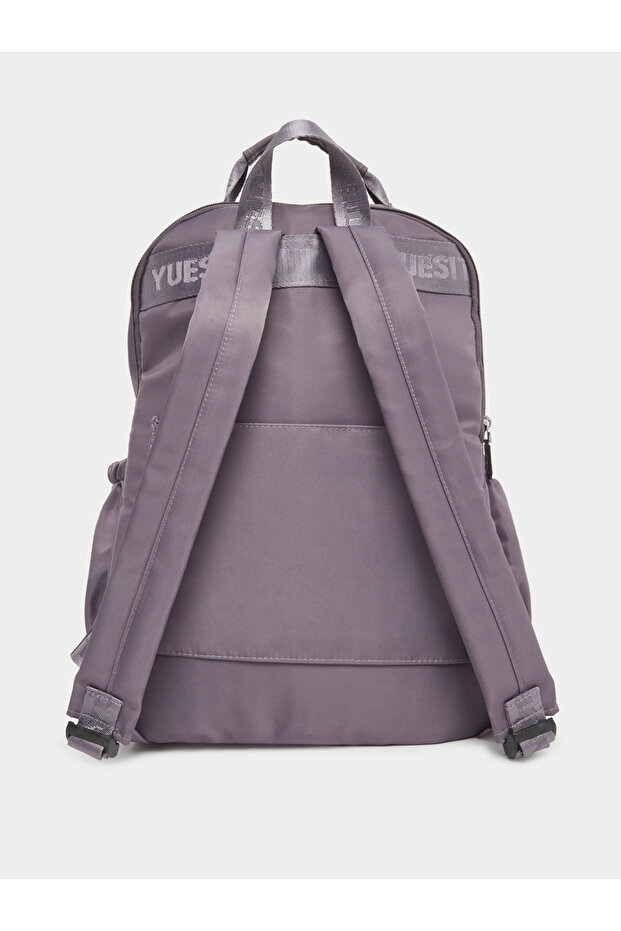 حقيبة ظهر بتفاصيل رقعة مع جيوب خارجية - 2