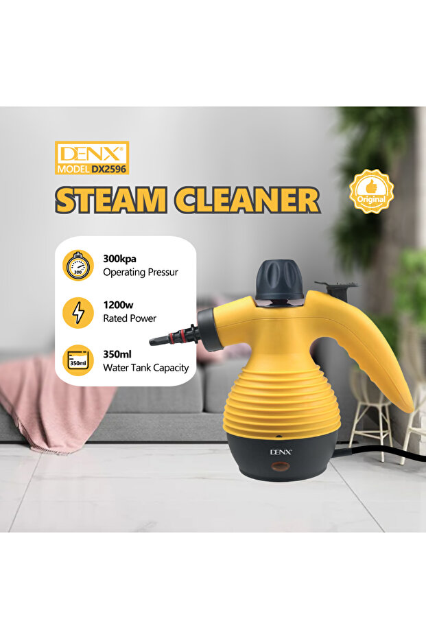 DENX DX2596 Portable Steam Cleaner with 1200W Power and 350ml Tank - 5