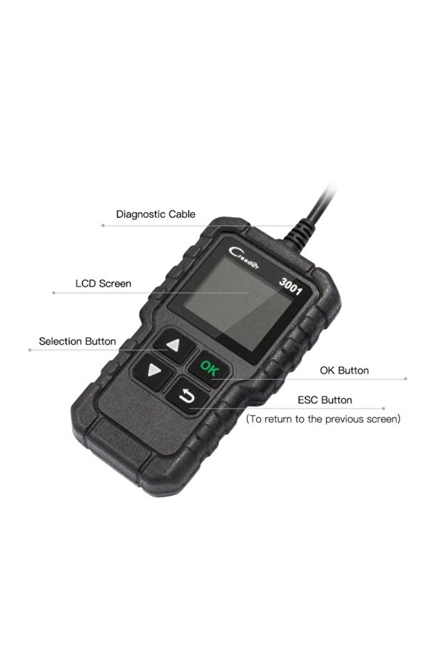 Diagnostic Tester with Auto Interface, Professional, Launch Creader, Multi-brand OBD2 EOBD Car Code - 6