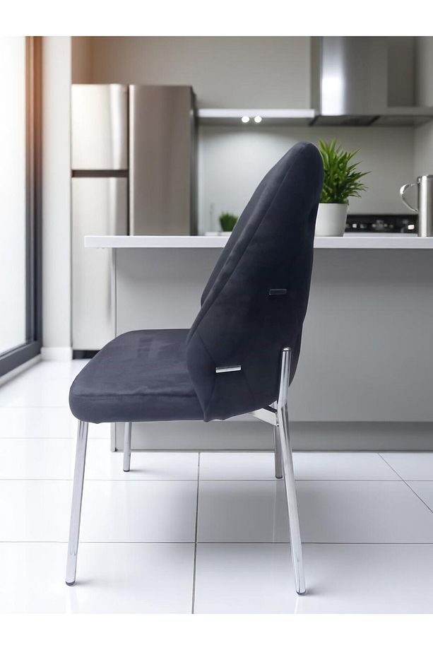 Açelya Silver 4 Kişilik BabyFace Salon & Mutfak Masa Takımı Mdf Lak Panel - 7