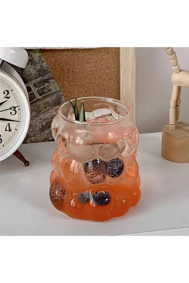2 Adet Boncuk Şekli Isıya Dayanıklı 325ml Borosilikat Bardak Kahve Ve Sunum Bardağı Üzüm Bardak - 5