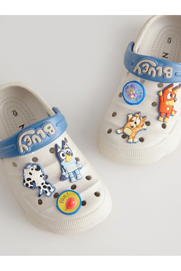 Cream Bluey Patterned Slippers / Sandals - 2